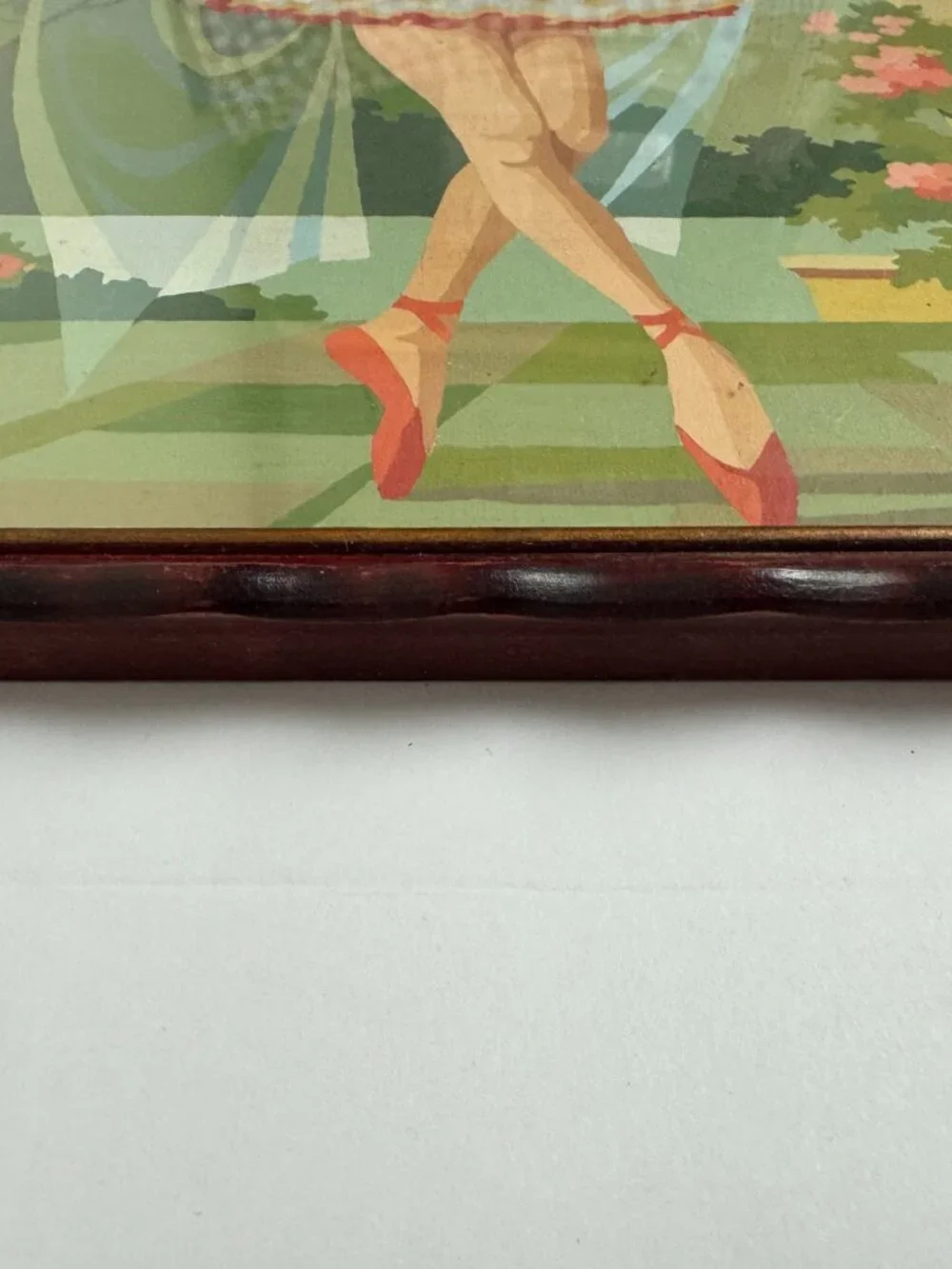 Vintage 1950 - 1960s PBN Paint by Numbers Balcony Ballet Ballerina Painting